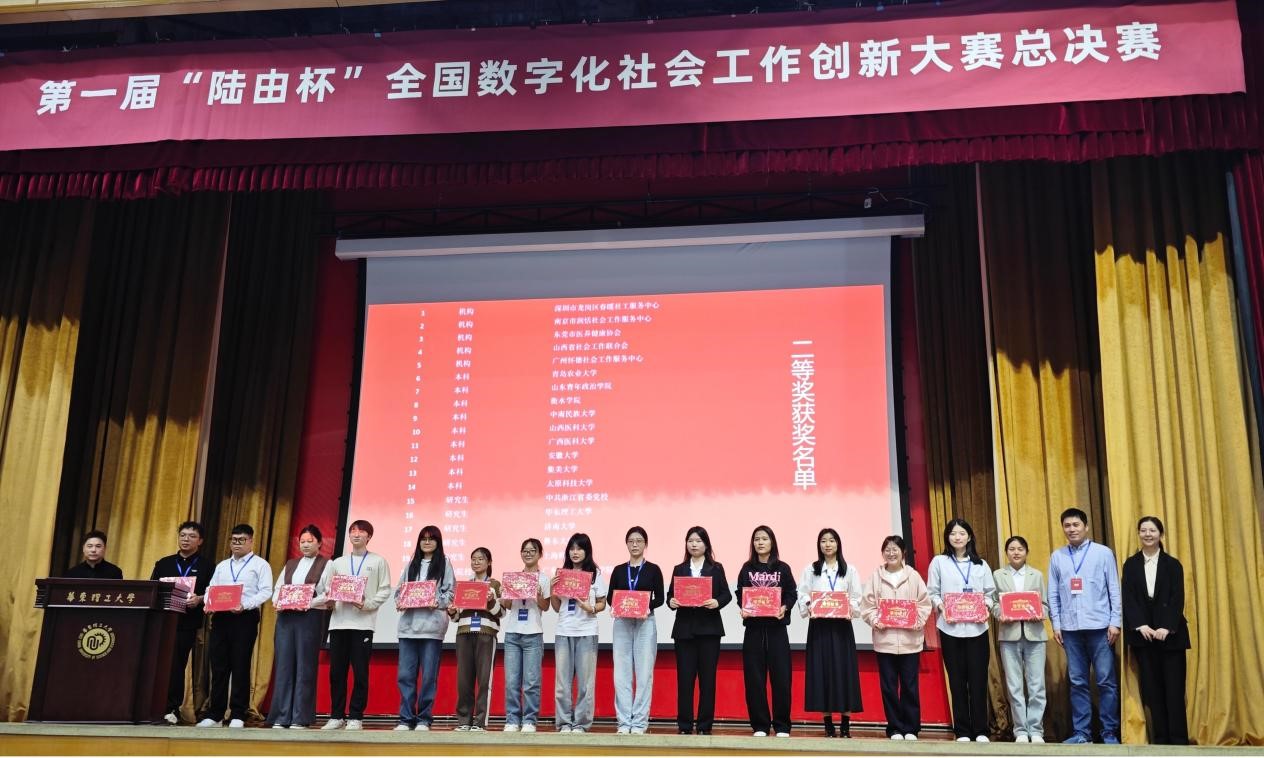 图2 英国上市公司365社会工作专业本科生代表队上台领奖(左6).jpg 英国上市公司365